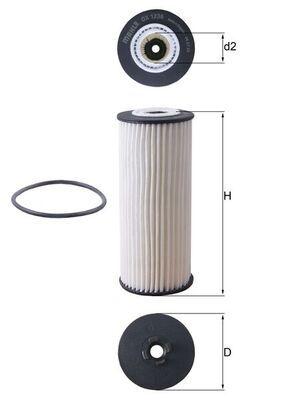 Mahle OX1236D Oil Filter W176-222 M133 13 — Oil Filters