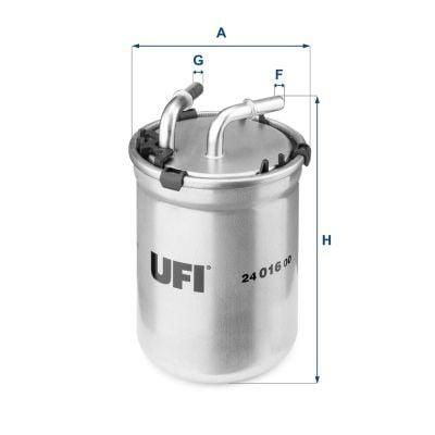 UFI Fuel Filter 24.016.00 - 10-Polo 1.2Tdi OE Specification — Fuel Delivery
