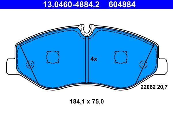 ATE 13.0460-4884.2 Brake Pad Front Vito W447 14 > — Brake Pads