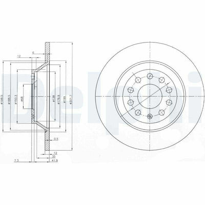Delphi BG3956C - Disc Brake for Audi A6 01-11 — Brake Rotors & Drums