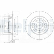 delphi-bg3956c-disk-brake-for-audi-a6, delphi-bg3956c-rear-brake-disk-close-up DELPHI BG3956C - Premium Disk Brake for Audi A6 01-11 | 1 Piece DELPHI BG3956C Disk Brake for Audi A6 01-11 delphi, disk-brake, brake-parts, audi-a6, car-maintenance, auto-mechanics, braking-system, premium-brake-disk, ai-generated, solid-disk