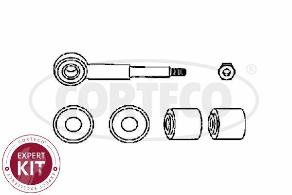 CORTECO Stabilizer Bar (Z-Rod) for Fiat Brava, Bravo, Alfa Romeo 145 146 155 — Sway Bars & Links