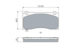 BOSCH 0986460084 Brake Pads - Low-Metallic Material for Tesla Model S