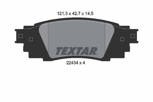 TEXTAR 2243401 Brake Pads - Compatible with C-HR RAV4 2016-2018