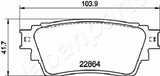 JAPAN PARTS PP-515AF Brake Pads - Mitsubishi Outlander 12 Rear Brake Pads