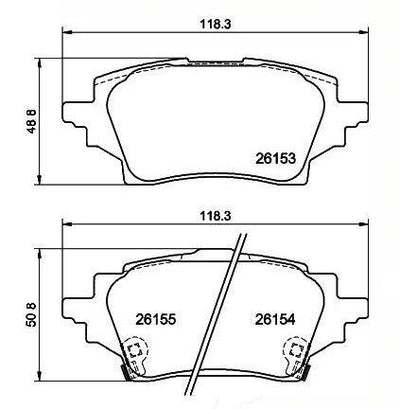 MGA 55729 Brake Pad Rear Electronic El Brake-(Toyota: Corolla 2019 > 1.6 VVTI / Toyota: Corolla 2019 > 1.8 Hybri — Brake Pads