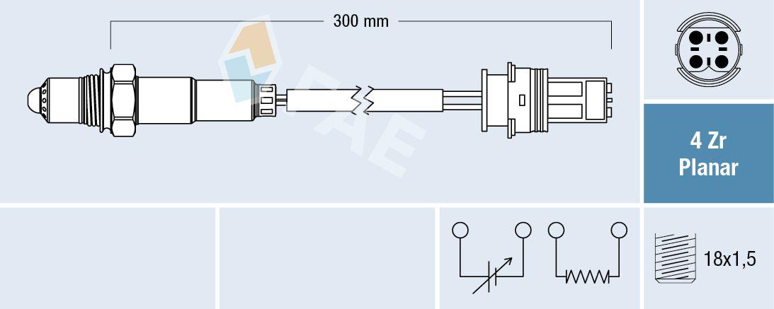 FAE 77252 Lambda Sensor M.Benz 111 113 166 271 272 03 — Oxygen & Air-Fuel