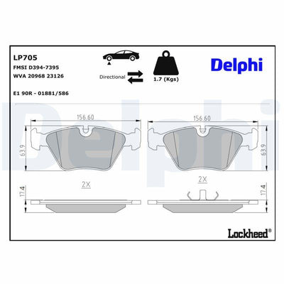 Delphi LP705 Brake Pad — Brake Pads