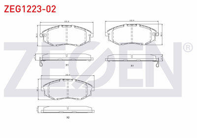 Zegen ZEG1223-02 Brake Pad Front Chevrolet Epica (V250) 2.0 D 2007-2011 — Brake Pads