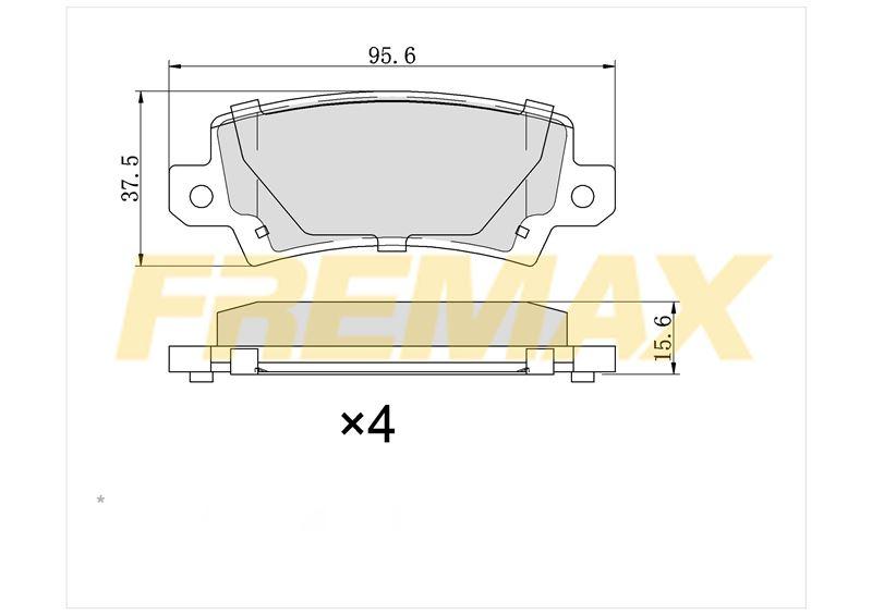 Fremax FBP-1364 Rear Brake Pad (Carbon Formula) Toyota Corolla Zz121 202-2007 — Brake Pads