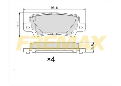 Fremax FBP-1364 Rear Brake Pad (Carbon Formula) Toyota Corolla Zz121 202-2007 — Brake Pads