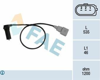 fae 79067 crank position sensor, crank position sensor for golf iv and bora, 3-pole connector crank sensor FAE 79067 Crank Position Sensor - Essential Component for Golf IV & Bora 1.9TDI Drivers | 3-Pole Connector FAE Crank Position Sensor for Golf IV & Bora 1.9TDI fae, crank-position-sensor, golf-iv, bora-1-9tdi, car-parts, vehicle-repair, auto-accessories, engine-performance, mechanics, ai-generated