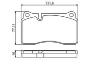 bosch brake pad for vw touareg, bosch brake pad front view, bosch brake pad technical specifications BOSCH Brake Pad Front for VW Touareg (Various Models) | Low-Metallic, ECE-R90 Certified BOSCH Brake Pad for VW Touareg - High Performance | Front bosch, brake-pad, vw-touareg, car-parts, braking-system, low-metallic, ece-r90, auto-accessories, mechanics, ai-generated
