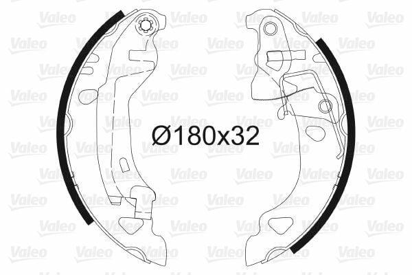 VALEO 562582 Brake Shoe for Fiat Bravo 1998 — Brake Cables & Hardware