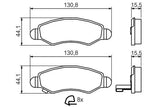 BOSCH Front Brake Pads for Agila 1.0 1.2 1.3 CDTi & Suzuki Wagon R 1.3 4WD