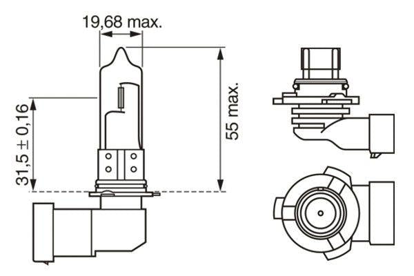 Bosch 1987302807 Bulb Eco Hb3 9005 12V 60W P20d Opel Suzuki Toyota Land Rover | Set of 10