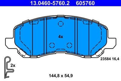 ATE 13.0460-5760.2 Brake Pad — Brake Pads