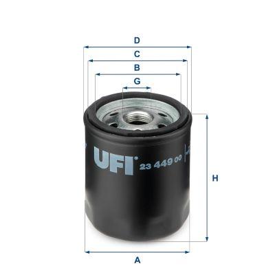 Ufi 23.449.00 Oil Filter Doblo Marea Punto Stilo Brava Bravo Palio 1.2 / 1.4 / 1.6 / 1.8 / 2.0