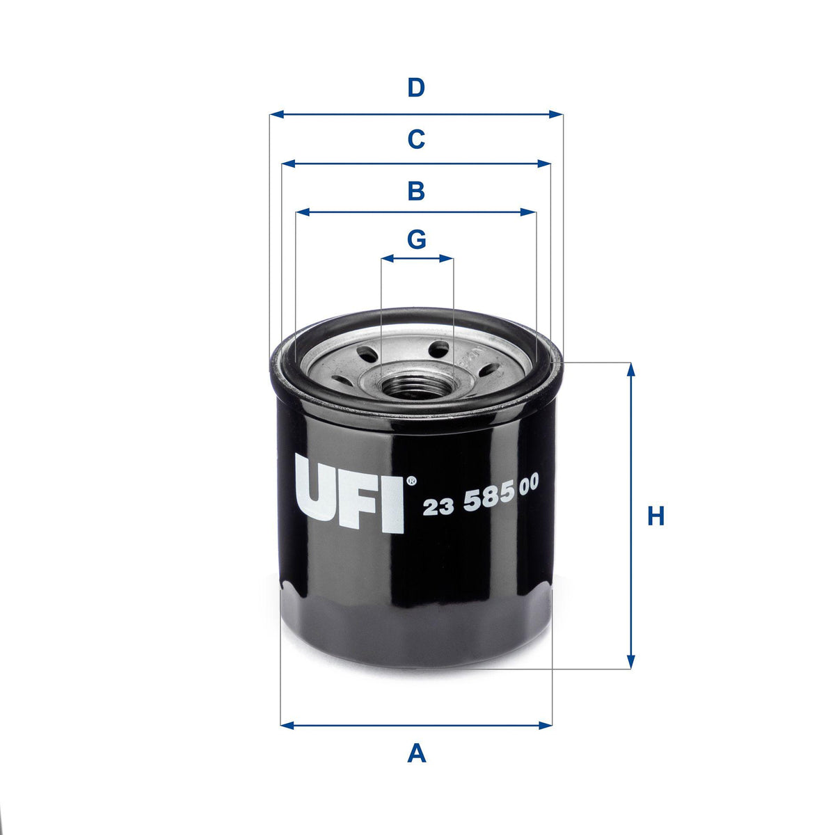 Ufi 23.585.00 Oil Filter Chevrolet Spark (M300) Aveo (T250 T255) 1.2 1.0 — Oil Filters