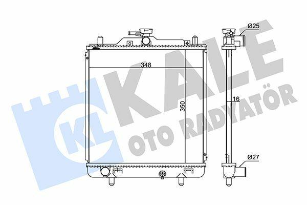 Kale Motor Water Radiator 348120 - Fits Suzuki Carry 1.3 16V — Radiators & Fans