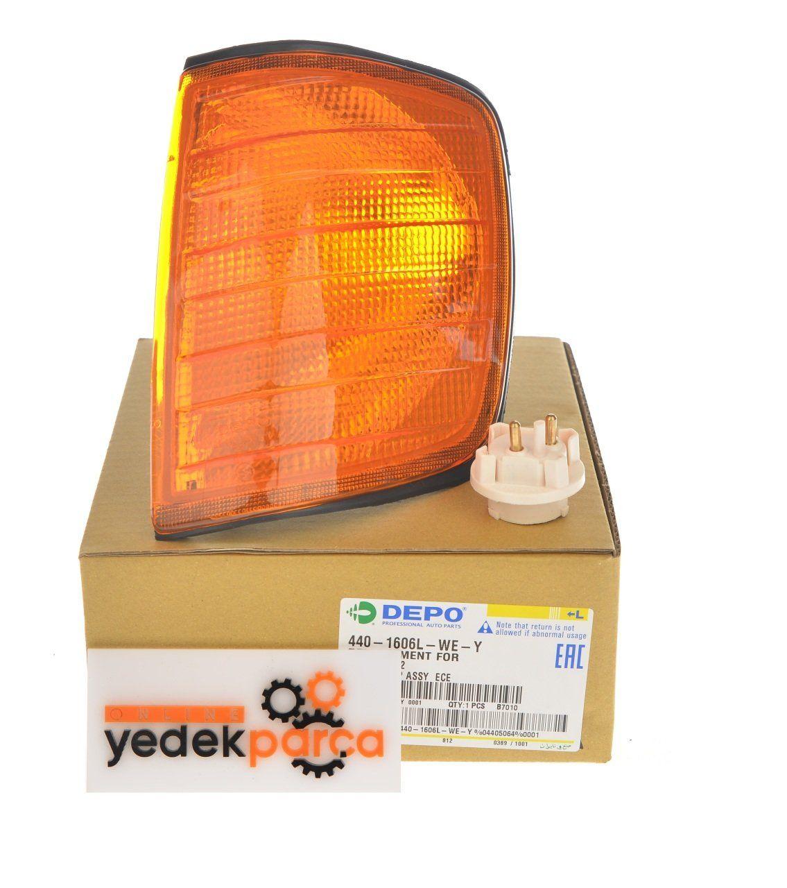Depo Yellow Turn Signal Lamp for Mercedes W124 - Left Side for Mercedes W124 Owners — Tail, Signal & Reflectors