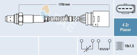 FAE 77902 Lambda Sensor 98-Golf.IV-Psst-Bora-Polo-Plo.Clssc-Oct-Tld-A3-A4 1.4-1.6-1.8 16V — Oxygen & Air-Fuel