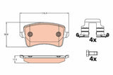 TRW Brake Pad Set Rear - Compatible with Audi A4 A5 Q5 1.8-3.2 — Brake Pads