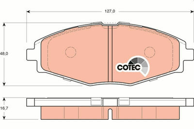 TRW GDB3195 Brake Pad Set - Front Brakes for Daewoo Matiz (98-05) and Lanos (97) — Brake Pads