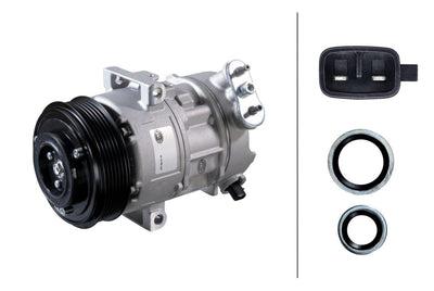 Hella 8FK366201-891 A/C Compressor Alfa Romeo MiTo 1.3 Multijet 08 > 15 Punto Linea Fiorino Doblo 1.3 Mjet 08 > Combo 1.3