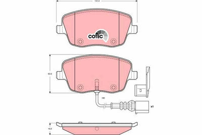 TRW GDB1472 Front Brake Pads - Disc Brake Set for VW Polo, Seat Ibiza, Skoda Fabia