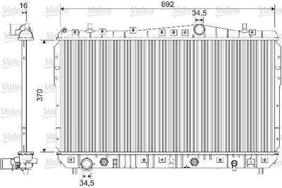 Valeo 733128 Radiator Chevrolet Lacetti 1.4-1.6 Automatic Nubira — Radiators & Fans