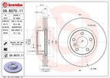 BREMBO 09.B570.11 Brake Disc - F-25 / 26 Front Single — Brake Rotors & Drums