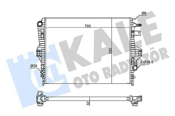 KALE Radiator for 20010 Touareg 4.2 V8 FSI TDI — Radiators & Fans