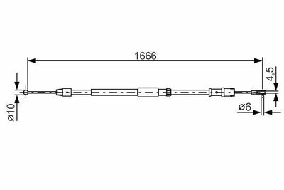 BOSCH Handbrake Cable - Rear Cable for Crafter Sprinter (3-4.6 Ton) — Brake Cables & Hardware