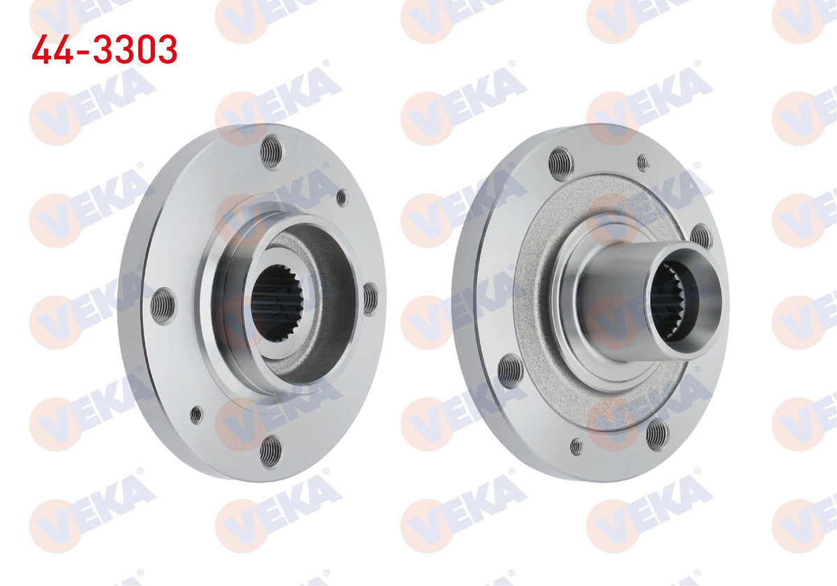 Veka 44-3303 Wheel Hub Left-Right Front without Bearing 4 Lug Peugeot Partner (5 — Hub Assemblies