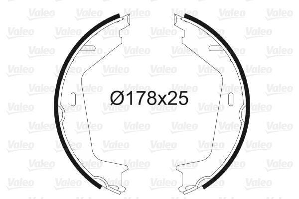 VALEO 564201 Rear Drum Brake Shoe - Compatible With Volvo S60, S80 and 2 more models — Brake Cables & Hardware