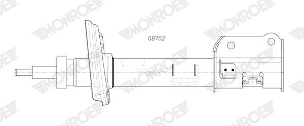 Monroe G8702 Jeep:Compass 16-Rear Left Shock Absorber