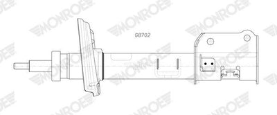 Monroe G8702 Jeep:Compass 16-Rear Left Shock Absorber — Shocks & Struts