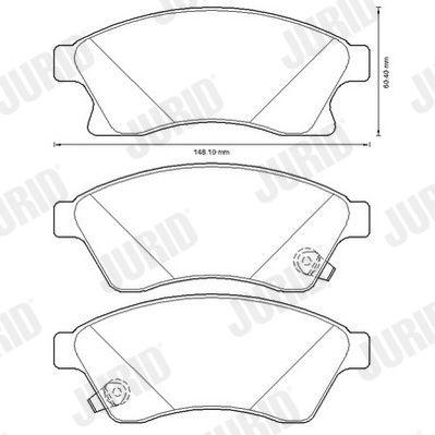 Jurid 573332JC Brake Pad Opel Astra J Aveo T300 Cruze Front — Brake Pads