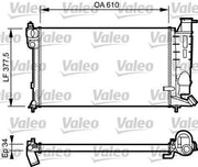 valeo radiator 306 xsara front view, valeo radiator 306 xsara side view, valeo radiator 306 xsara technical specifications VALEO 731391 Radiator 306-Xsara - Premium Aluminum Cooling System | 610 mm Width VALEO Radiator 306 Xsara - High-Quality Aluminum valeo, radiator, 306, xsara, car-parts, aluminum, cooling-system, vehicle-maintenance, ai-generated, automotive