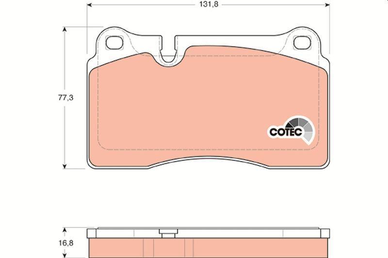 TRW GDB1670 Brake Pads - Front for Touareg Models