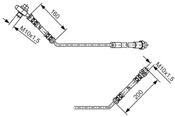 BOSCH Brake Hose 1987476054 - Rear for X5 — Brake Hydraulics
