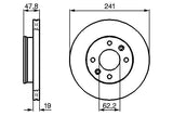 BOSCH Front Brake Discs 0986479206 - High-Performance Ventilated Brake Rotors for Getz 2000-2010 — Brake Rotors & Drums