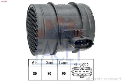 Facet 10.1483 Air Debimetresi Ducato III Iveco Daily-Karsan Jest 2.3 JTD Euro5 14 > Alfa 159-Brer — Engine Management Sensors