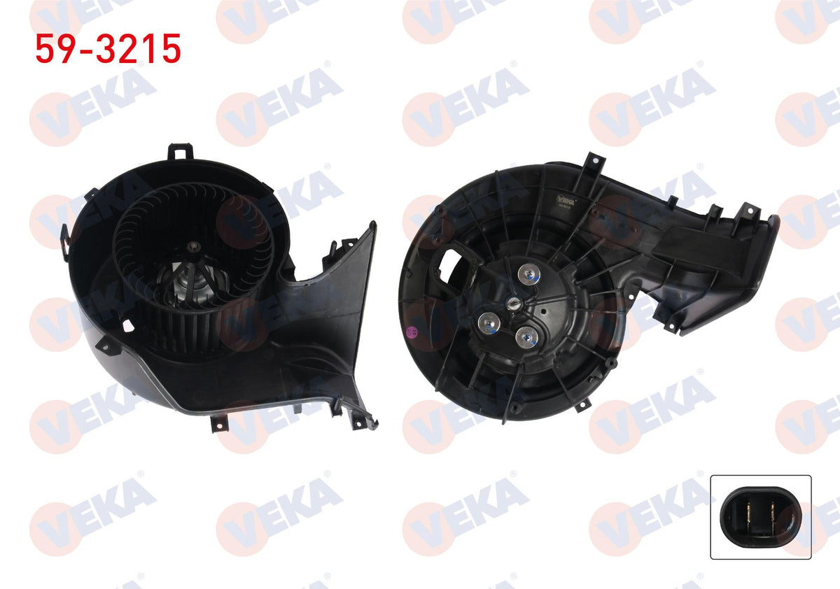 Veka 59-3215 Heater Motor Automatic with A/C Opel Vectra C 2002-2008 / Signum 2003-2008 / Saab 9-3 2002 — Heater & Blower