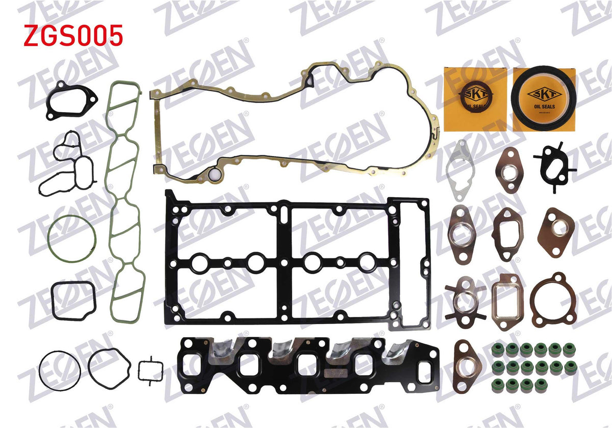 Zegen ZGS005 Motor Set Gasket with Seal (Skc None) Fiat Albea-Doblo-Linea-Fiorino-Palio 1.3 Mjt (Euro 4) Sk — Gaskets & Seals
