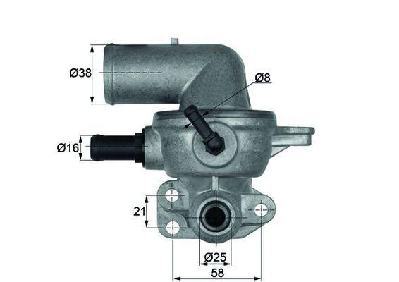 Mahle TI13388D Thermostat Chrysler Voyager IV 00-08, Voyager Mk III 2.5 CRD — Water Pump & Thermostat