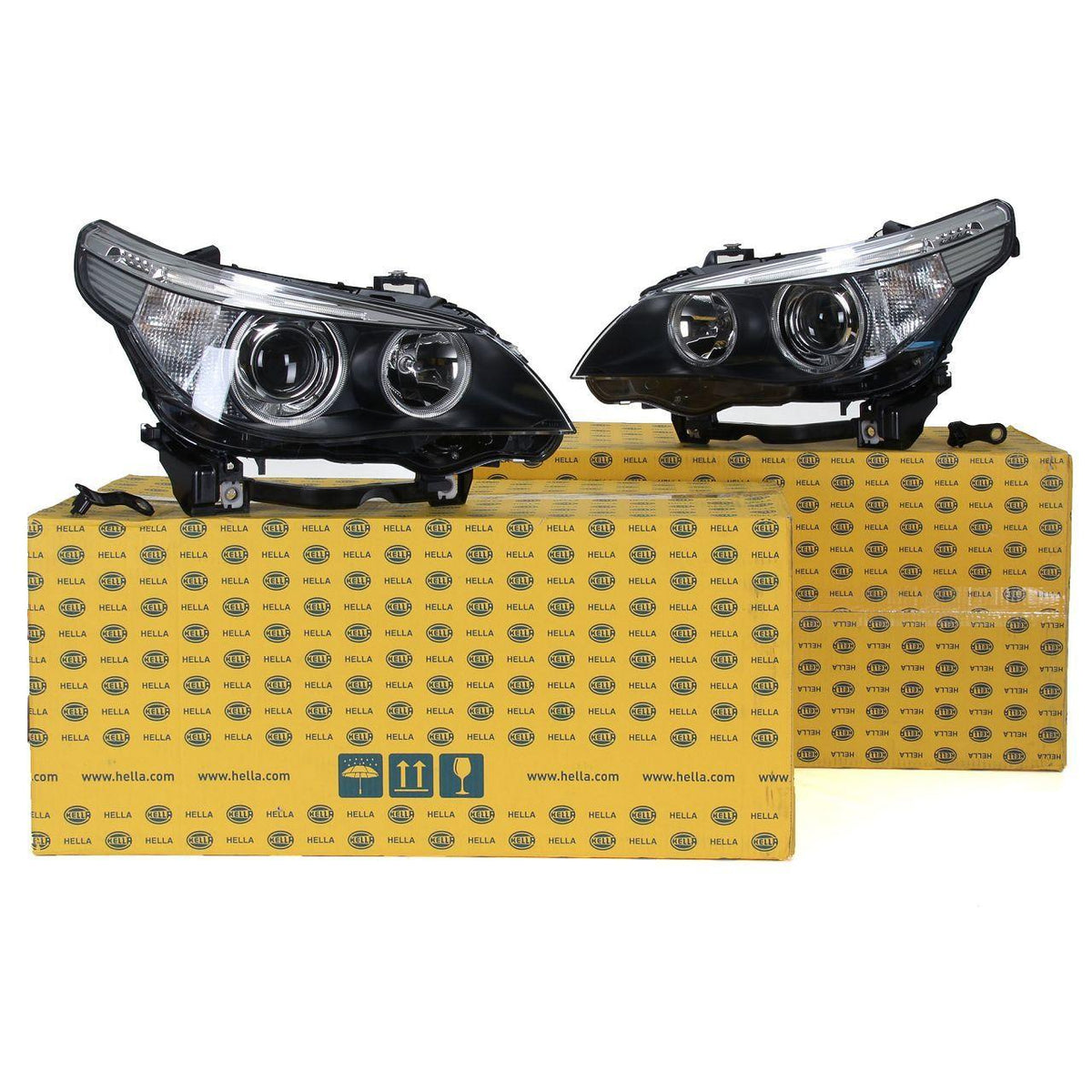 Hella Bmw 5 Series E60 Body Right Ve Left Xenon Headlight Set Complete — Headlights
