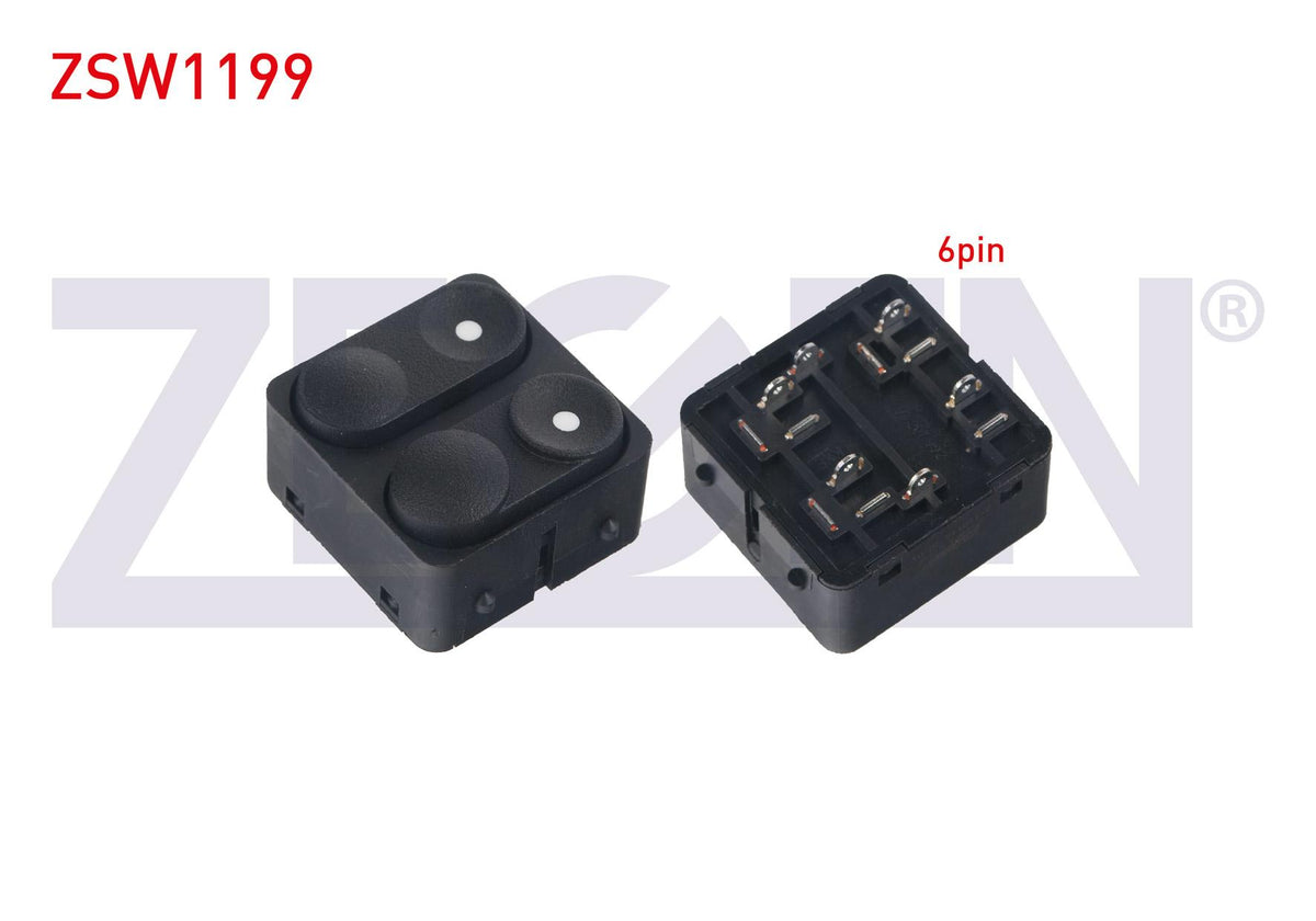 Zegen ZSW1199 Glass Release Switch Twin 6 Pin Opel Astra F 1991-1998 / Universal — Switches & Relays