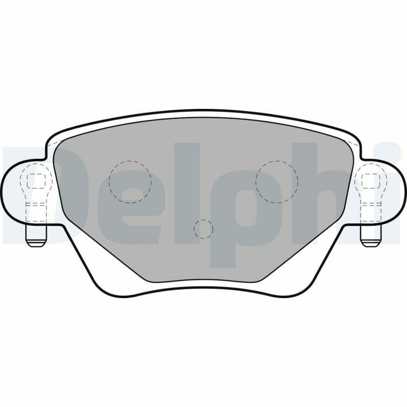 Delphi LP1682 - Rear Brake Pad Set for Kangoo 16V 1.9 dCi — Brake Pads